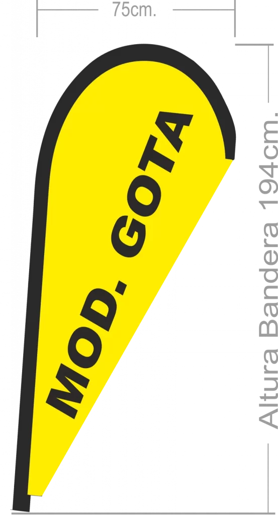 Galeria 
IMAGEN DE REPUESTO DE BANDERA MODELO GOTA S