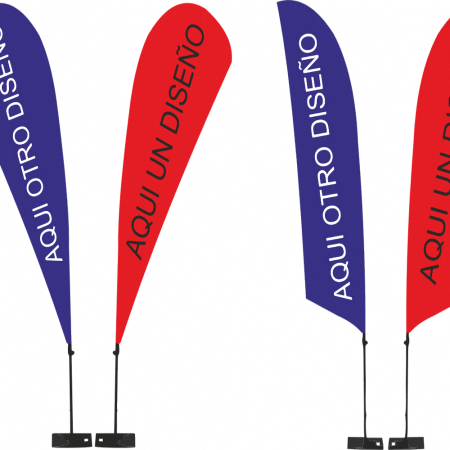 IMAGEN DE EJEMPLO DE MASTILES PARA EVENTOS DE DOBLE CARA