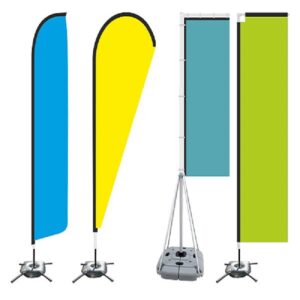 imagen de distintos modelos de mástiles para eventos