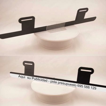 imagen de porta matriculas sin marco visto por las dos caras